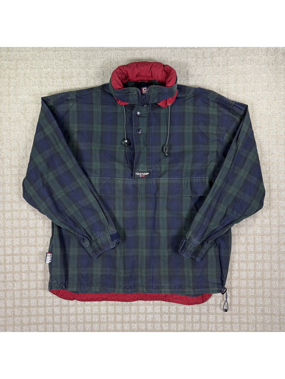 Chaps Ralph Lauren Plaid Pullover Anorak Jacket M